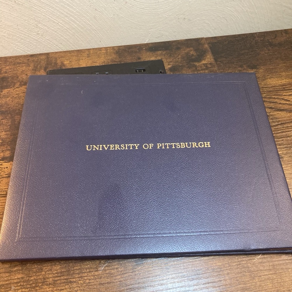 Pitt Diploma Holder Book University of Pittsburgh Certificate Presentation‎ Blue